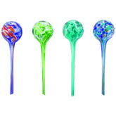 Wyndham House hand-blown glass watering globe adds decorative plant hydration.