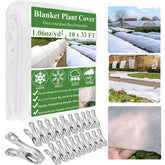 WYRJXYB frost cover over a vegetable bed provides frost protection.