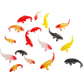 X Hot Popcorn 40pcs koi fish pack, lifelike plastic figures for crafts.