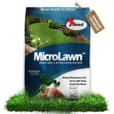 X-Seed Microlawn bag label close-up showcases quality for easy seeding.