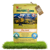 X-Seed Pasture Land mixture on bag front supports dry-climate pasture establishment