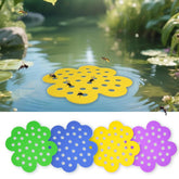 Xaspac floating bee island in a garden pond for a safe bee bath and decor.