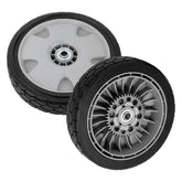 XaXmTee 9-inch rear wheel pair for Honda HRX217 with improved traction.