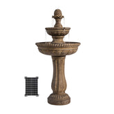XBrand 39-inch two-tier fountain enhances patios and gardens with a graceful centerpiece.