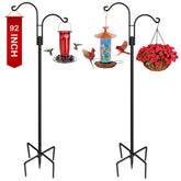 XDW-GIFTS double shepherds hooks outdoor 2-pack secures decor with dual arms for flowers and lights.