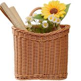 Xekley front door basket, woven rattan, durable and moisture-resistant for year-round decor