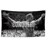 XEODE Arnold Schwarzenegger conquer flag 3x5ft for bold office and gym decor.