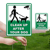 XFXHEYY No Pooping Dog sign front view boosts curb visibility for clean-up reminders.