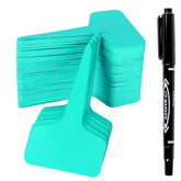 Xgunion plant labels green, 200pcs, waterproof and reusable for clear garden organization.