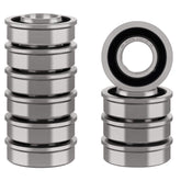 XIKE flanged ball bearing close-up showing 3/4 in ID for smooth rotation.