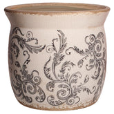 Xiaan Jiaju rustic ceramic planter with crackle glaze enhances indoor decor