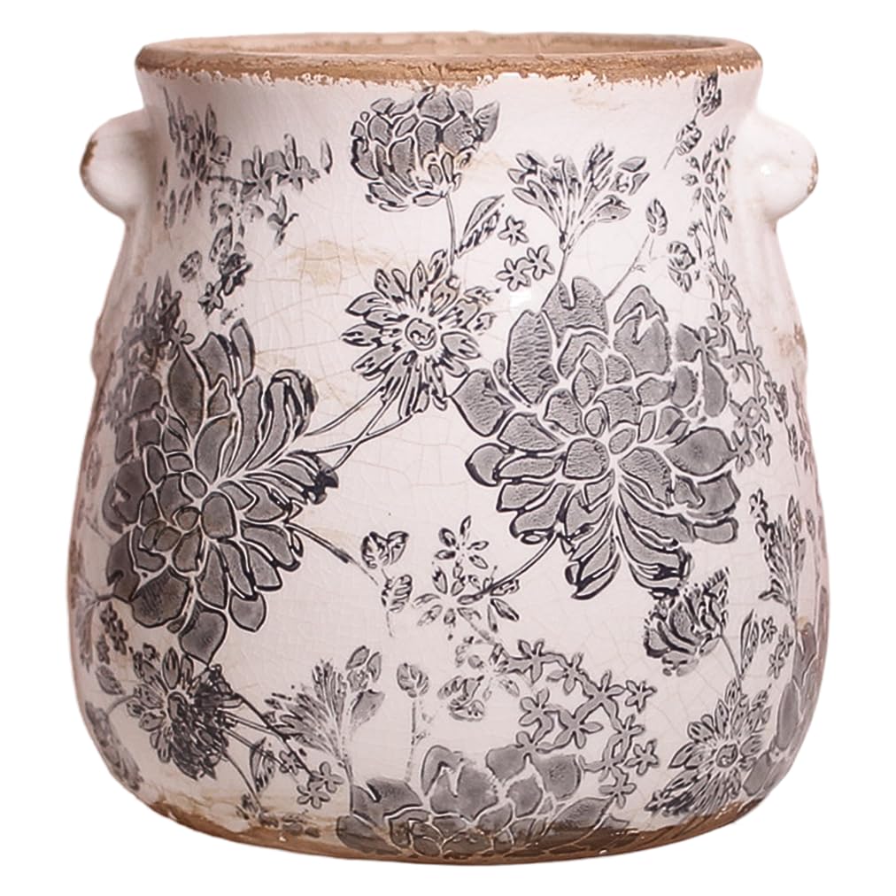 Xiaan Jiaju Tuscan planter close-up shows rustic texture and durable ceramic finish.