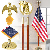 XIFAN Deluxe 8ft oak pole for sturdy indoor flag displays.