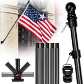 XIFAN flag pole assembly for easy outdoor porch setup
