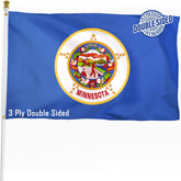 XIFAN Minnesota flag 3x5ft heavy polyester for durable outdoor display.