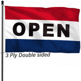 XIFAN open flag 3x5 double-sided displays storefront open status clearly.