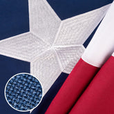 XIFAN Texas Flag Deluxe embroidery star detail for outdoor display
