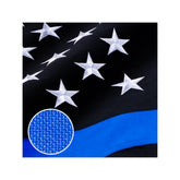 XIFAN Thin Blue Line Flag 3x5 front view with durable spun polyester for outdoor display