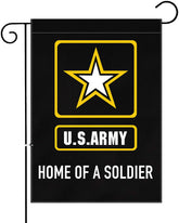 XIFAN US Army applique banner front view, two-sided design for year-round welcome.