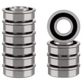 XIKE flanged ball bearing for 1/2 in ID and 1-1/8 in OD, ready for wheel hub installation.