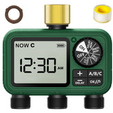 XinFuture Brass Inlet Water Timer front view for reliable outdoor watering