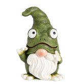 Xintim frog gnome outdoor statue brightens garden accents and curb appeal.