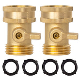 Xiny Tool brass garden hose shut-off valve; durable body for reliable shutoff.