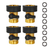 Xiny Tool four-pack garden hose shut off valves ready for fast installation and reliable control.