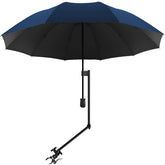 XLINGZA UPF 50+ beach umbrella on-the-go shade with universal clamp.