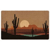 XLDLIOO boho western cactus door mat with desert landscape design welcomes guests at entry