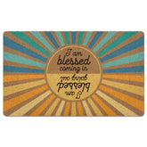 XLDLIOO Christian Easter Sunshine doormat front view for welcoming entryways.