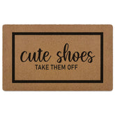 XLDLIOO Cute Shoes Doormat front view traps dirt for entryways.
