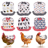XLSXEXCL chicken saddle with rose print protects hens' backs from pecking.