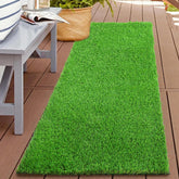 XLX TURF 2x6ft runner rug center view, lush pet-friendly grass for outdoor spaces.