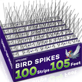 XPCARE bird spikes protecting roof edge from birds and droppings.