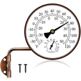 Xqiang brass outdoor thermometer dial shows quick temperature readings for patios