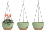 XQSHPDM hanging planters 8in matte finish ideal for balcony or window herb setups.