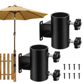 XRDS-RF patio umbrella holder on a deck for stable shade