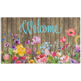 Xsinufn Spring Summer Doormat with colorful flowers welcomes guests and absorbs moisture.