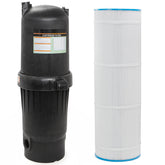 XtremepowerUS 175 sq ft filter front view showing compact in-ground pool filtration.