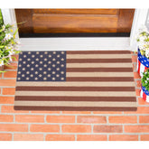 XuoAz 4th of July welcome doormat with flag pattern to invite guests.