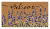 XuoAz lavender welcome doormat at the front door adds spring charm and dirt protection.