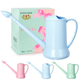 XXXFLOWER small blue watering can shown from the front for indoor plants