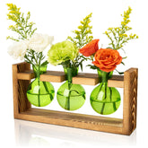 XXXFLOWER wooden stand supports a three bulb propagation station for stable plant care