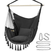 Y- STOP hammock chair front view with cozy seating and durable frame.