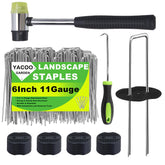YACOO 6-inch landscape stakes set for durable, reusable garden edging.