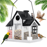 YADOOLIFE solar bird feeder outdoor white design attracts cardinals and supports backyard birds.