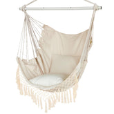 YAERSI Hammock Chair with foldable metal bar for easy setup and durability