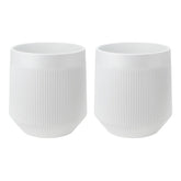 Yaghpy plant pots 15-inch white set of 2, front view for indoor and outdoor use.