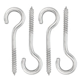 YAIRMIS 5-inch screw eye hook mounted on wood for heavy-duty hanging.